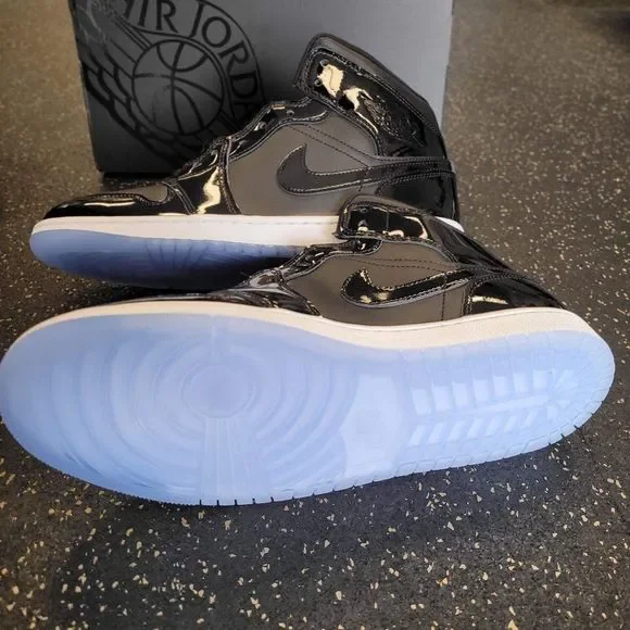 Nike Jordan 1 Mid Space Jam Black Sneakers DV1337-004 GS Size 6Y/Women's 7.5 - Picture 7 of 8